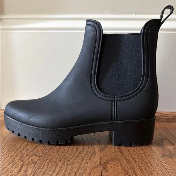 JEFFREY CAMPBELL Cloudy Black Matte Platform Chelsea Size 8US Waterproof Boots - Picture 5 of 11